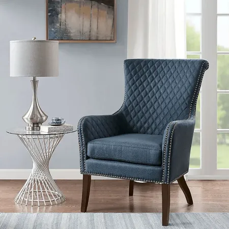 Hisey Blue Accent Chair