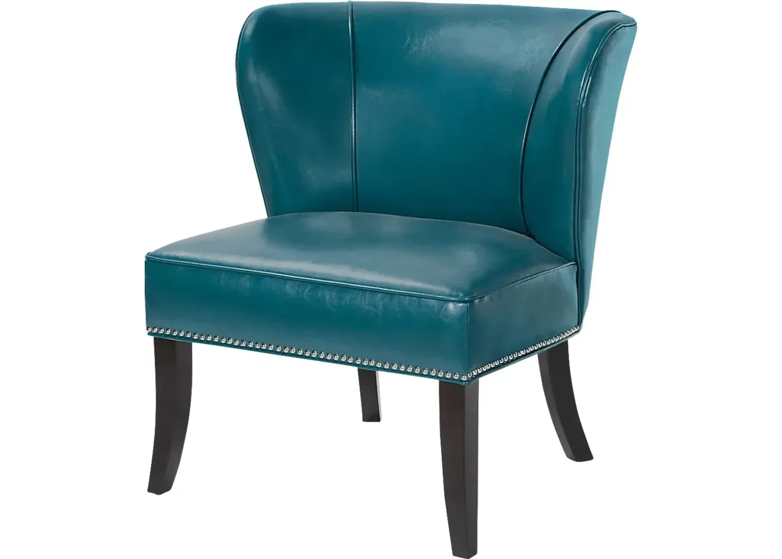 Wallach Blue Armless Accent Chair