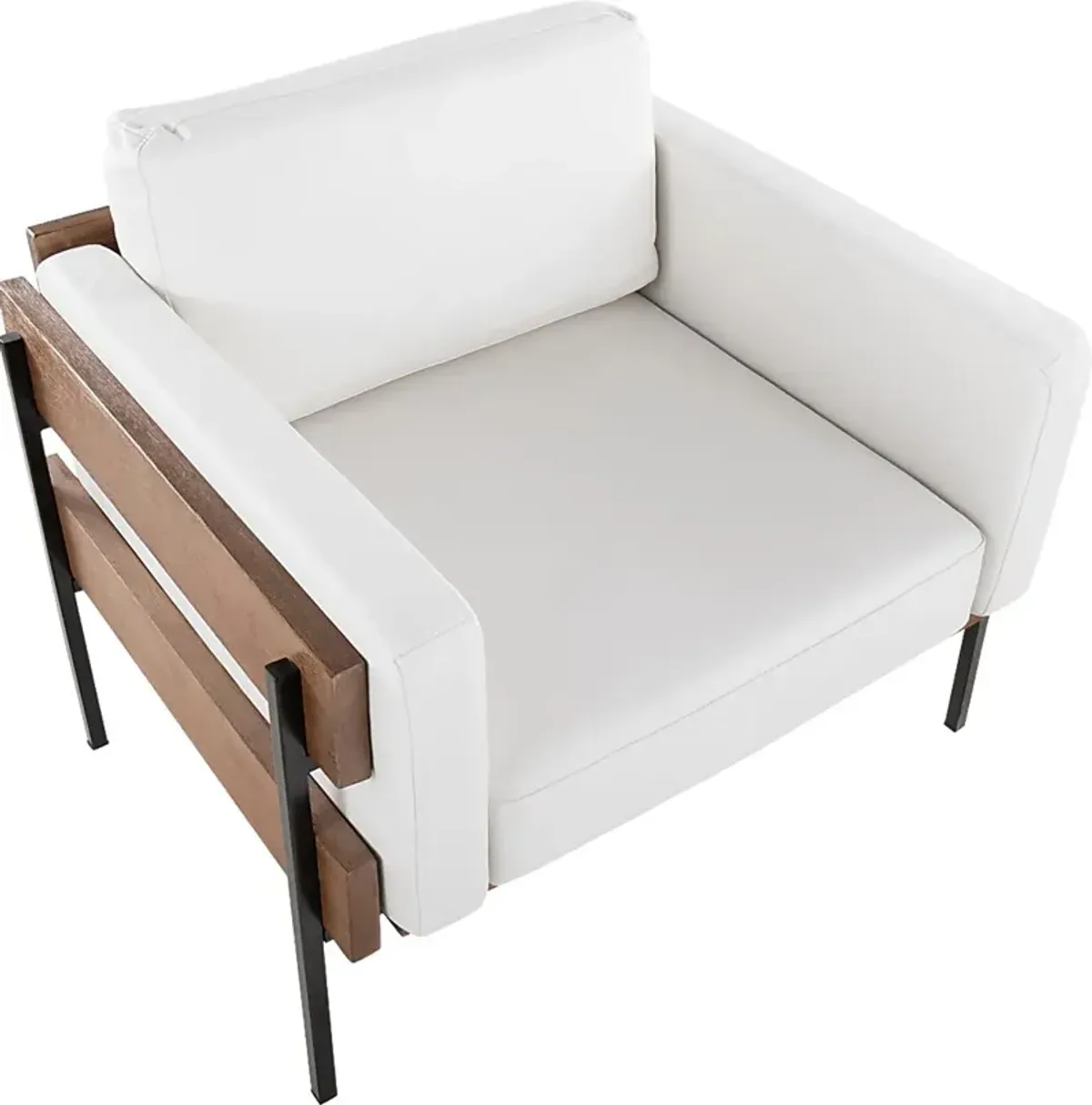 Clyburn V White Accent Chair