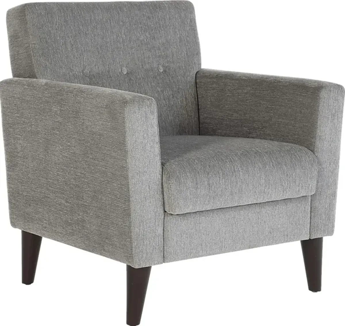 Zouave Gray Accent Chair and Ottoman