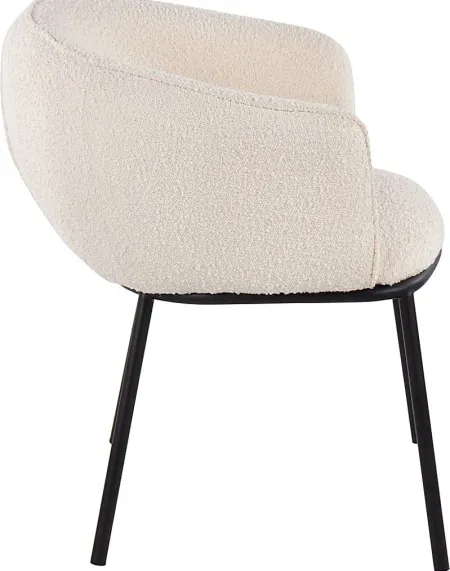 Aslande White Accent Chair