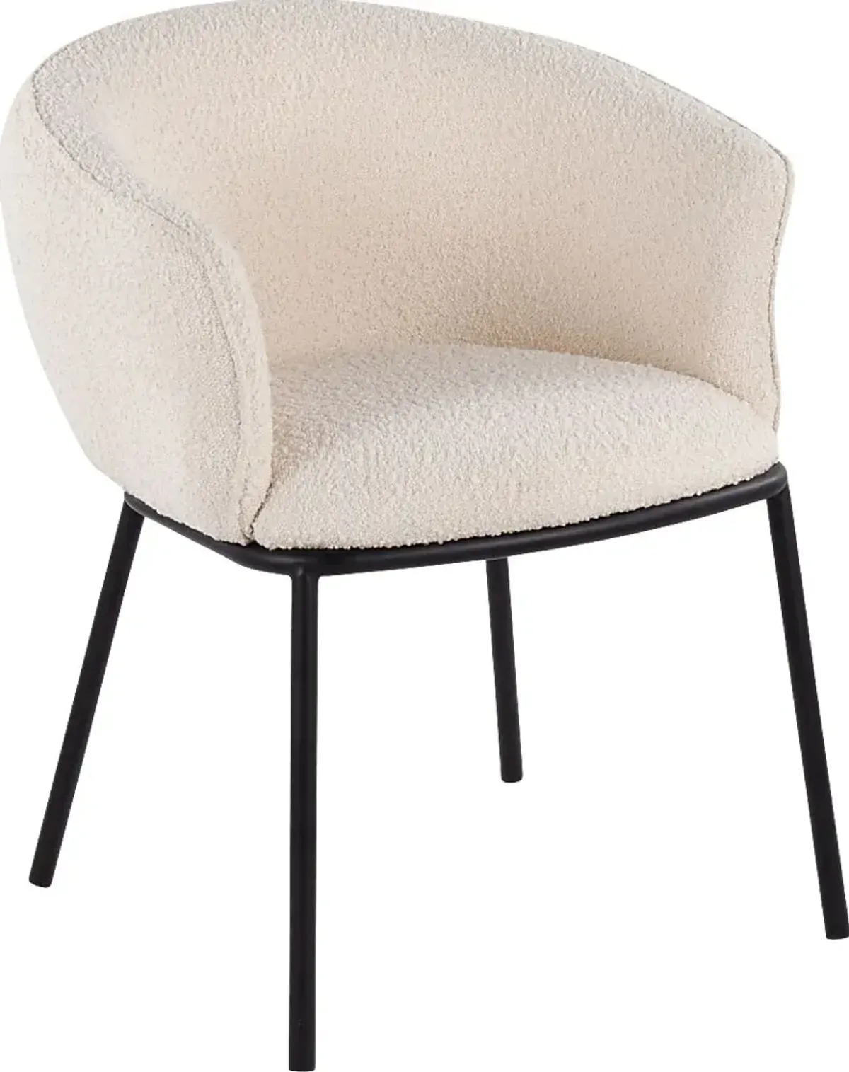 Aslande White Accent Chair