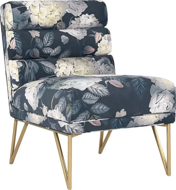 Nellie Elle Navy Accent Chair