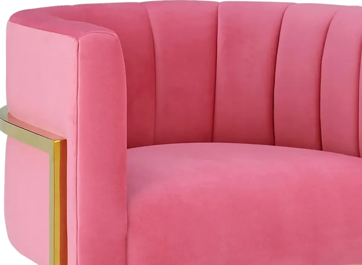 Maggie Lane I Pink Rose Accent Chair