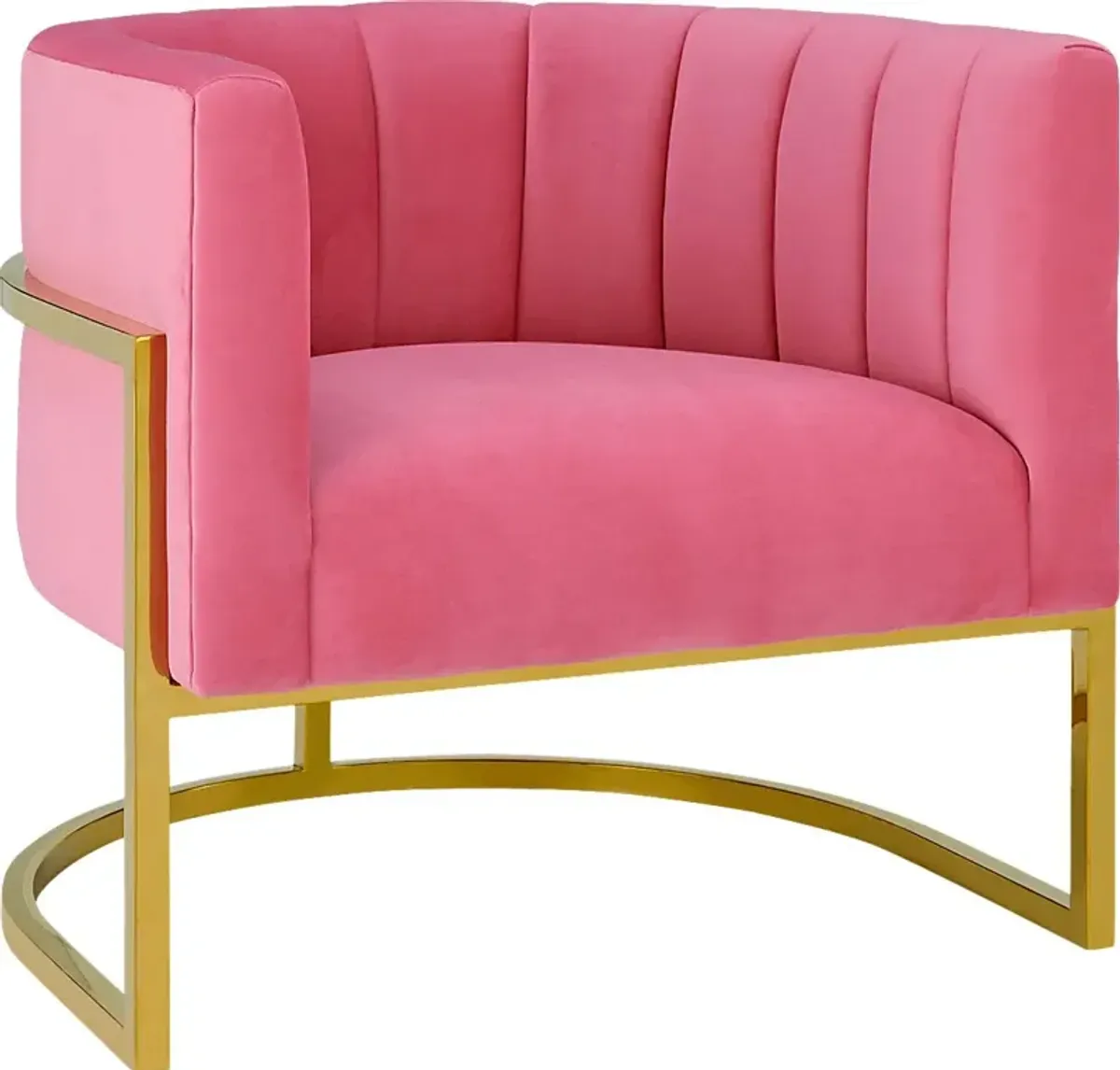 Maggie Lane I Pink Rose Accent Chair