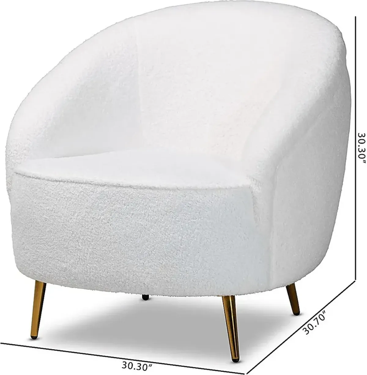 Alisen White Accent Chair