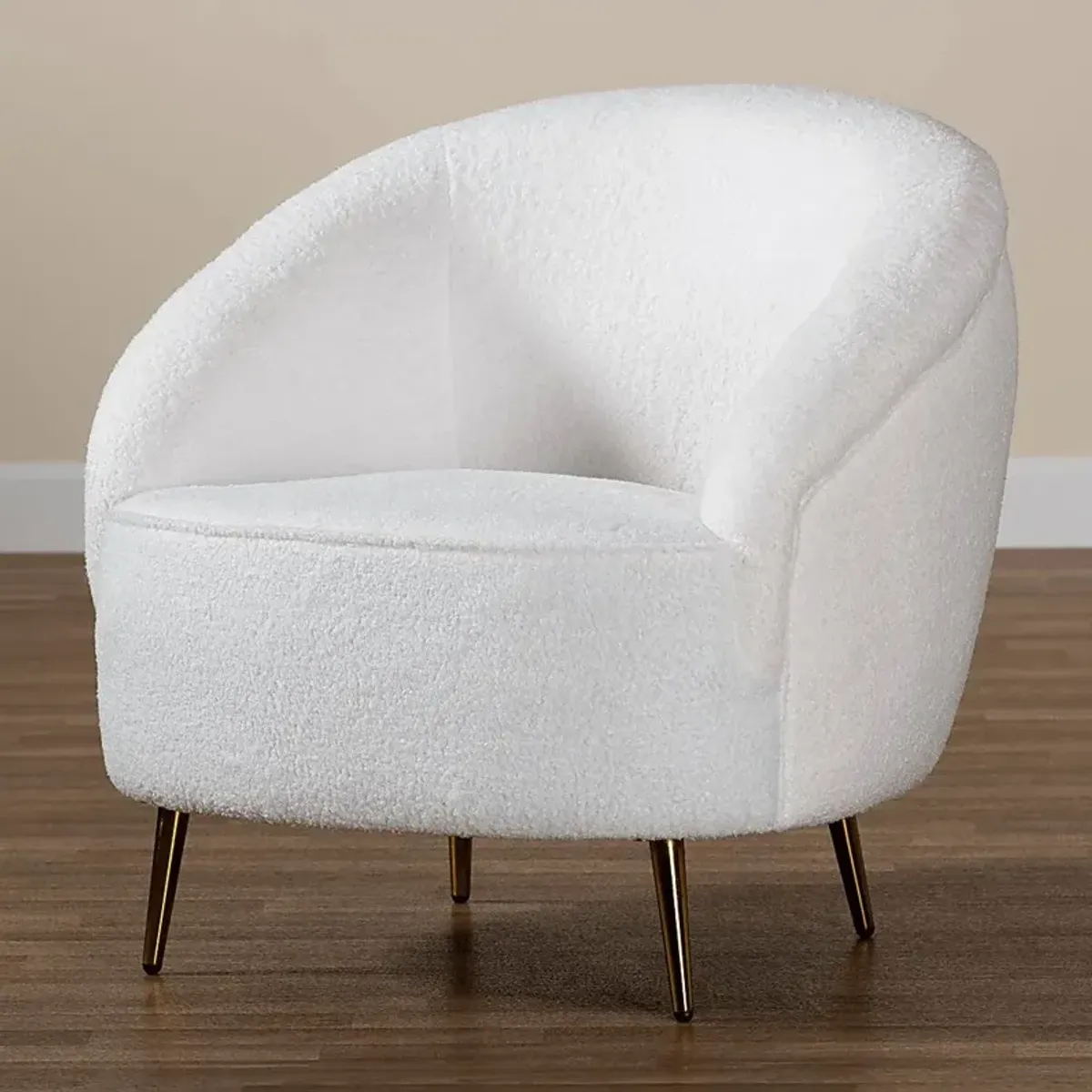 Alisen White Accent Chair