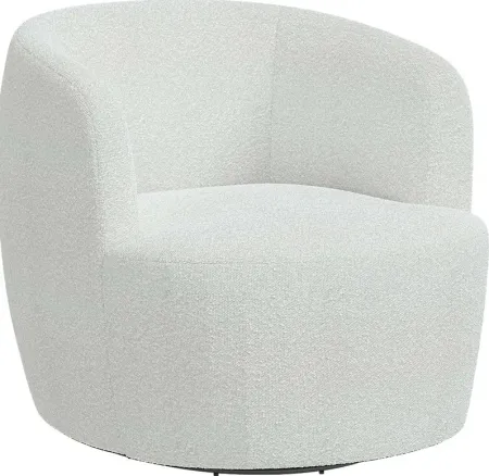 Elloran Cream Swivel Accent Chair