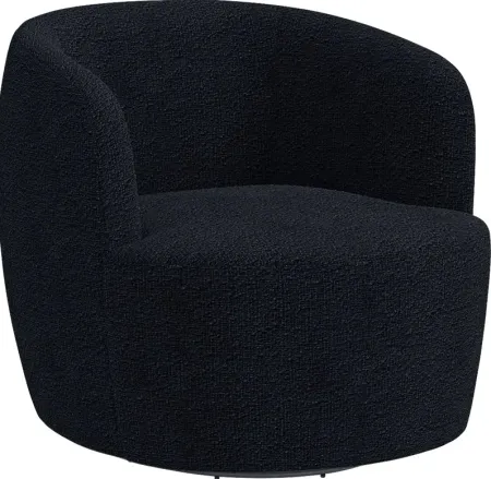 Elloran Dark Blue Swivel Accent Chair