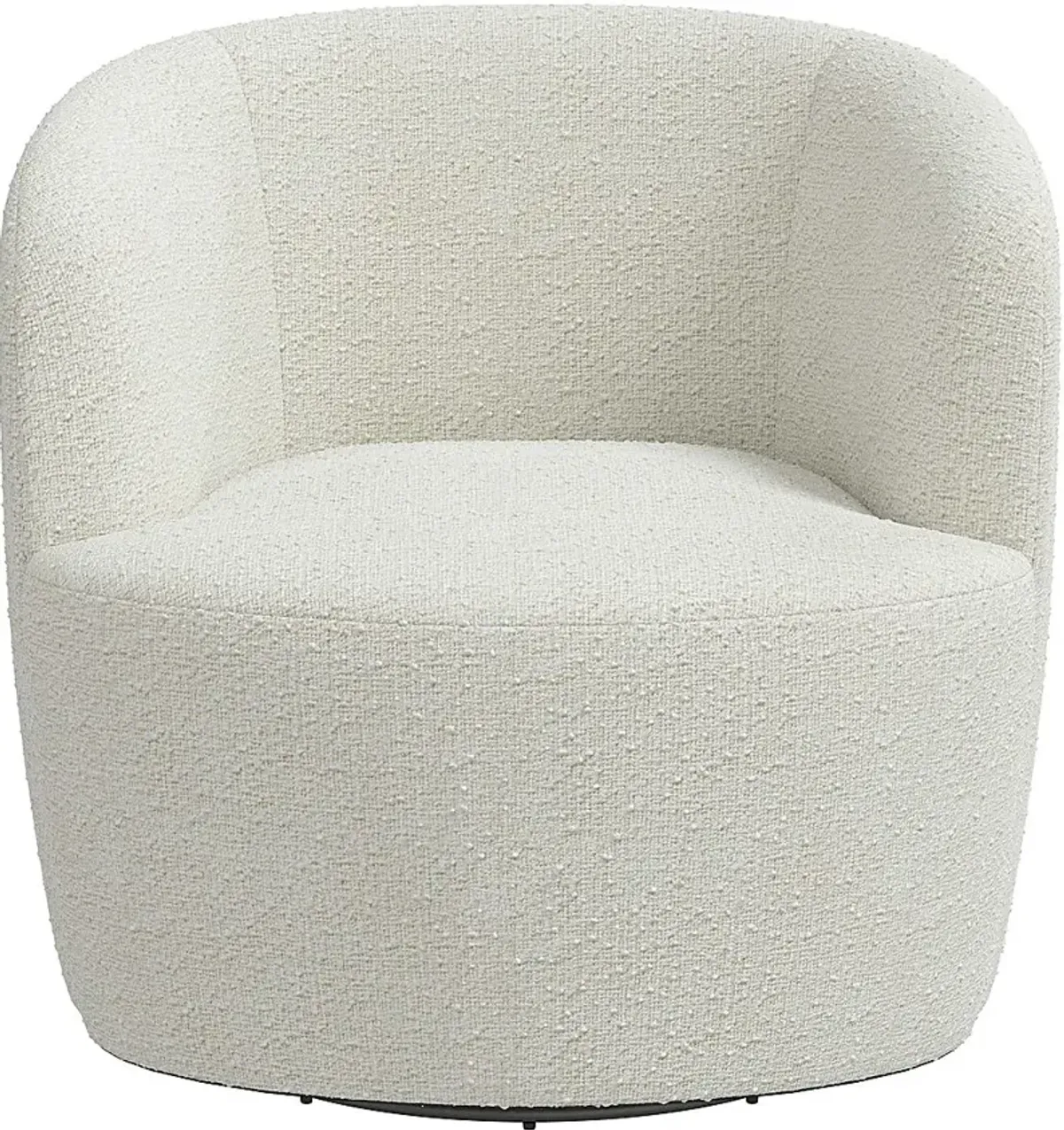 Elloran White Swivel Accent Chair