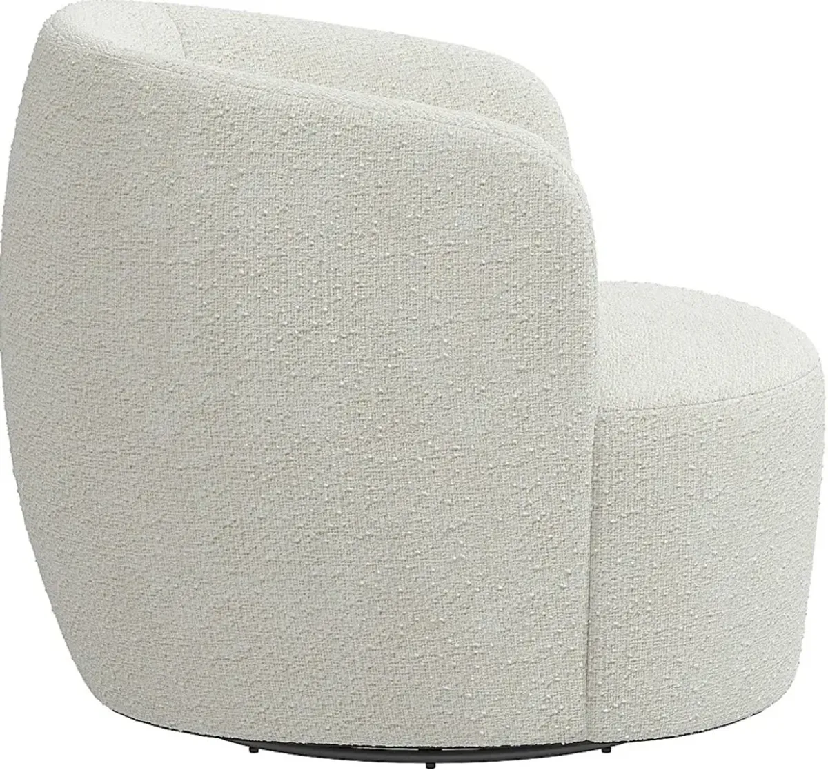 Elloran White Swivel Accent Chair