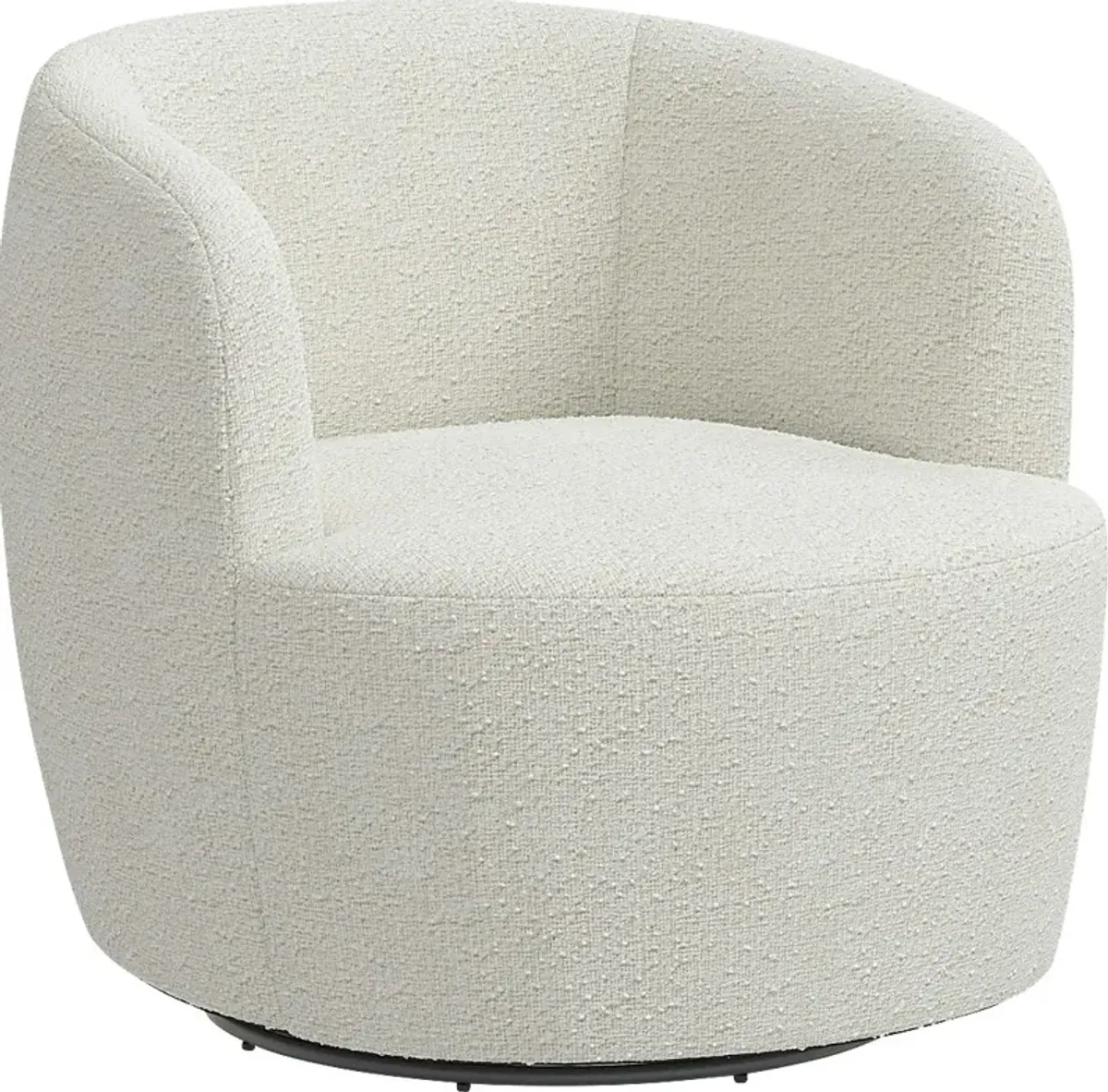 Elloran White Swivel Accent Chair