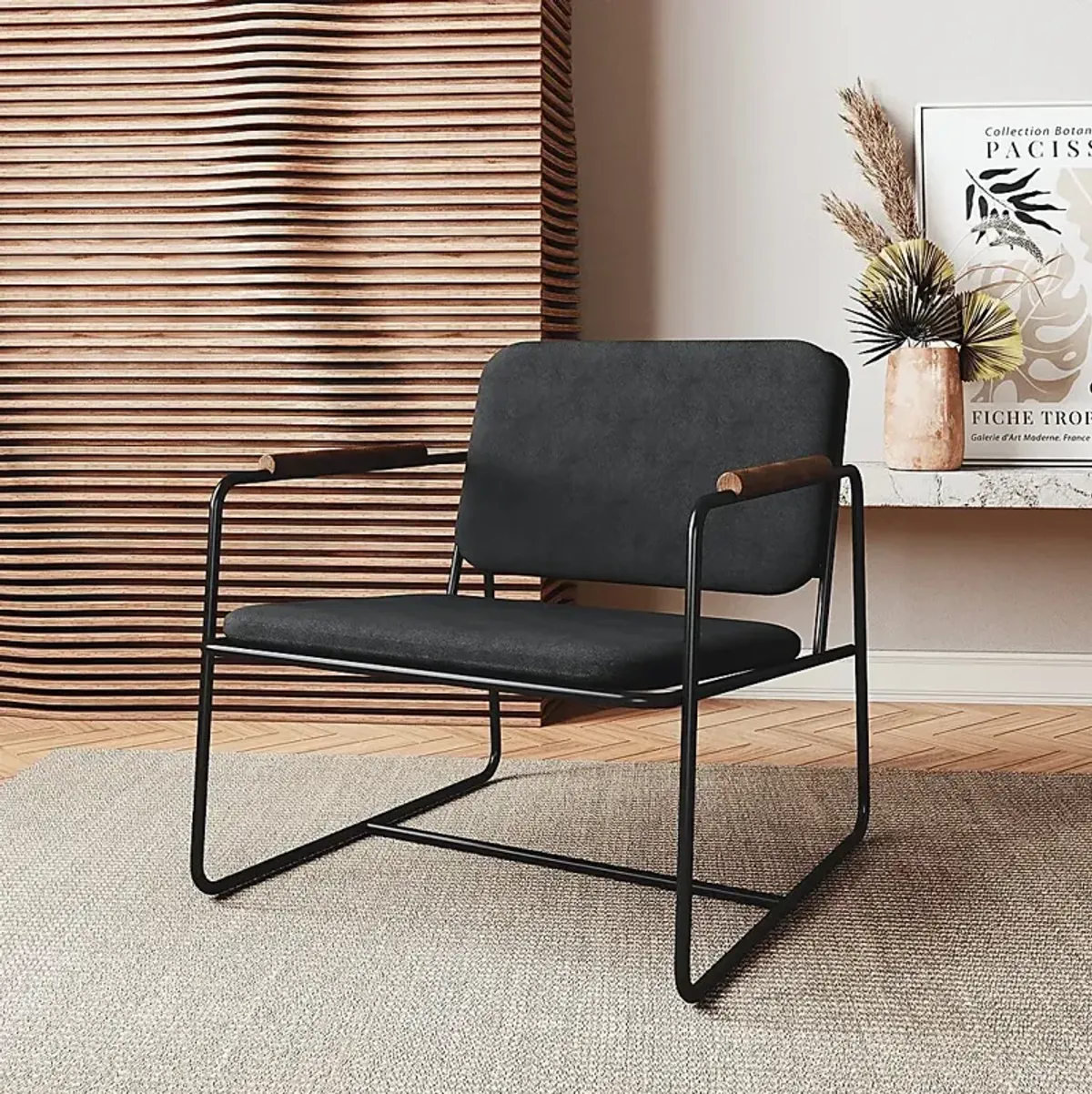 Drozan Black Accent Chair