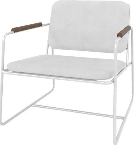 Drozan White Accent Chair