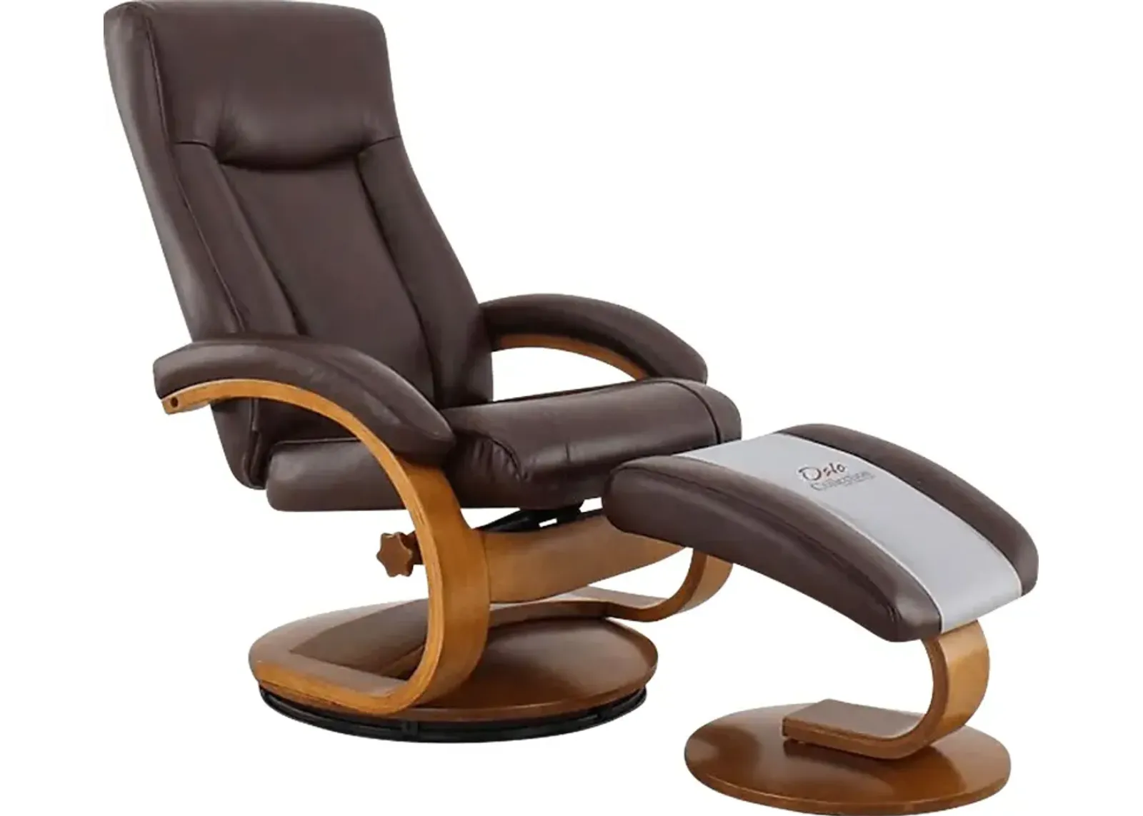 Oslo Collection Hamar Brown Recliner & Ottoman