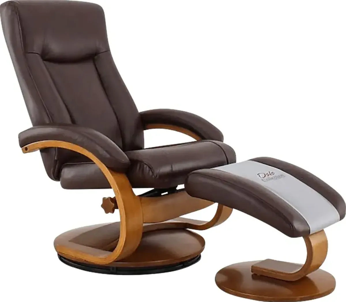 Oslo Collection Hamar Brown Recliner & Ottoman