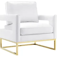Belldid I White Accent Chair