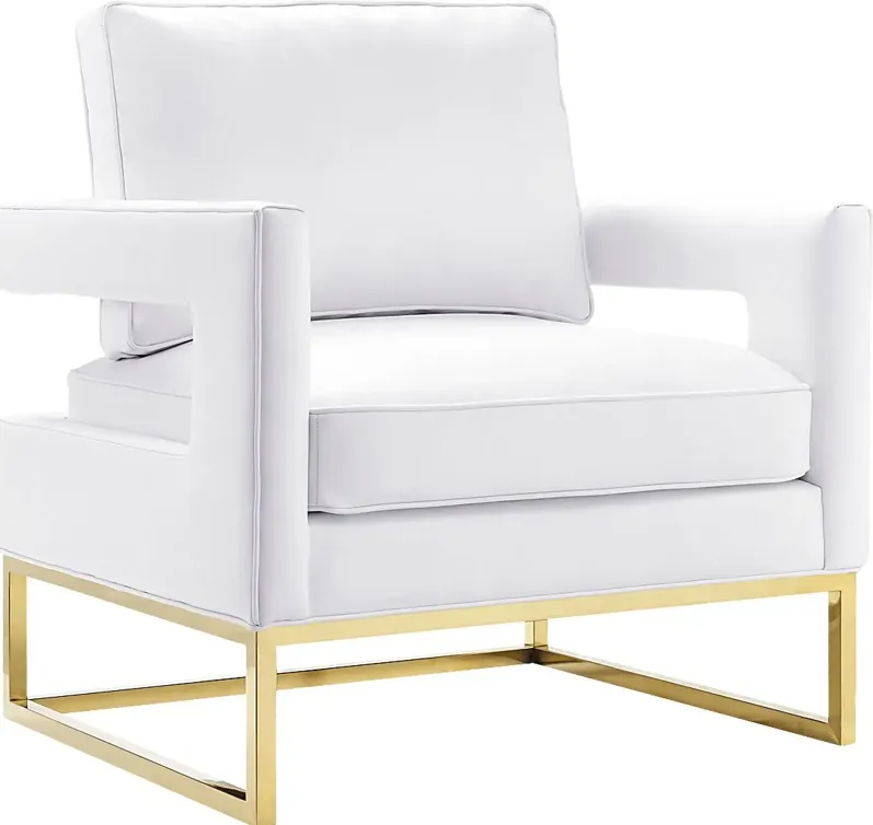 Belldid I White Accent Chair