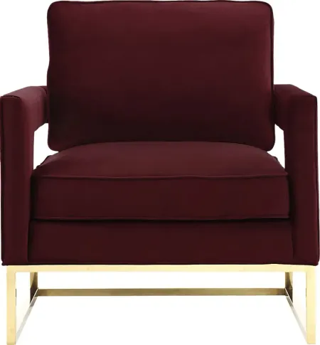 Belldid II Maroon Accent Chair