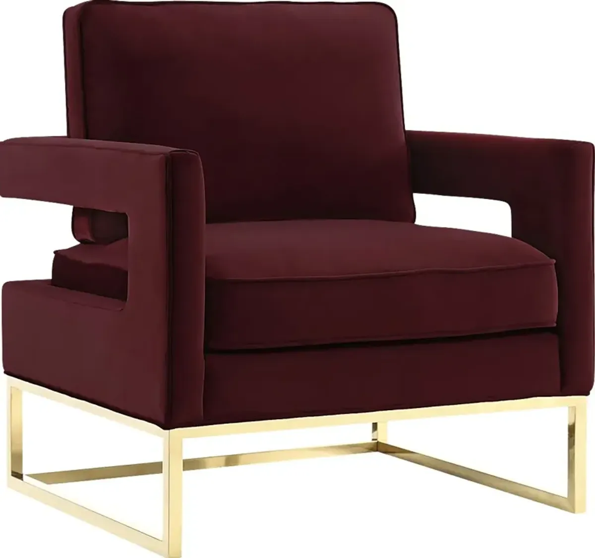 Belldid II Maroon Accent Chair