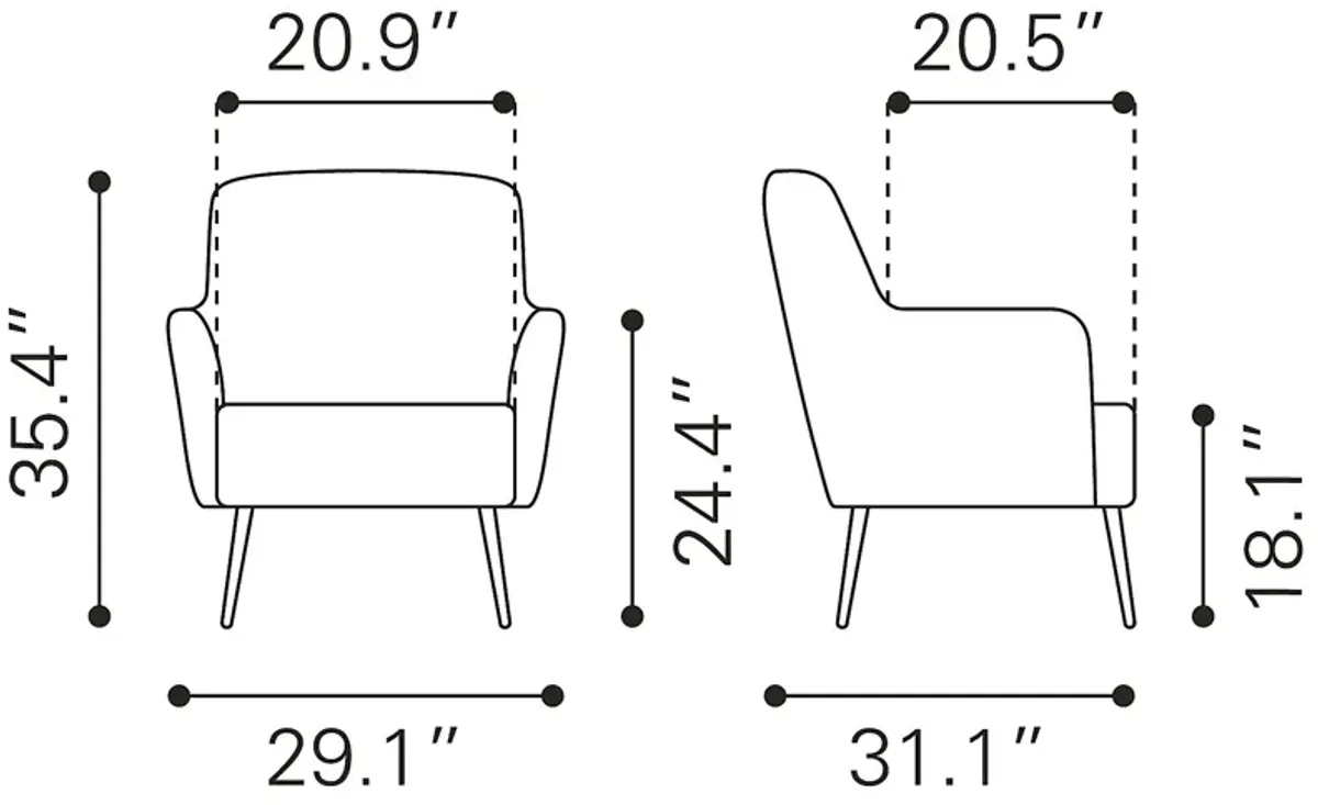 Habiet Brown Accent Chair