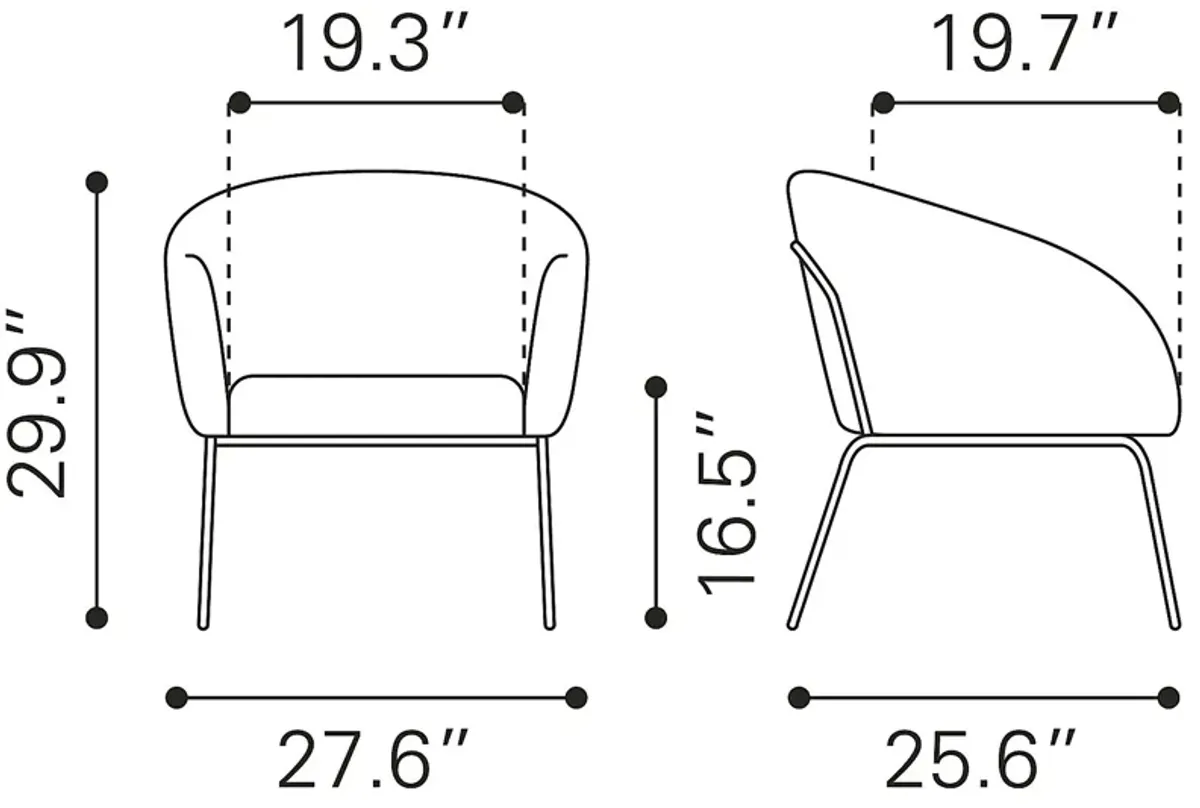 Hesterburg Gray Accent Chair