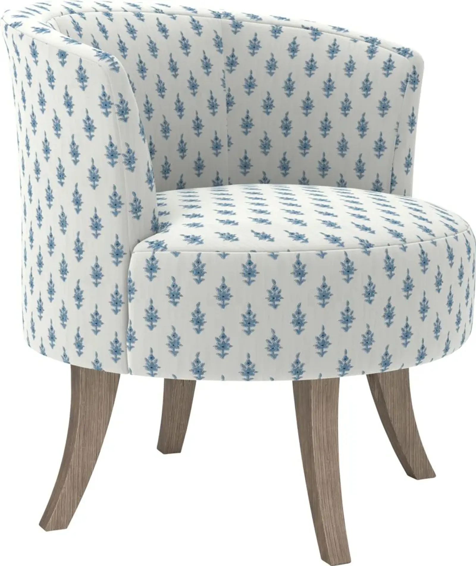 Ceberry Blue Swivel Chair