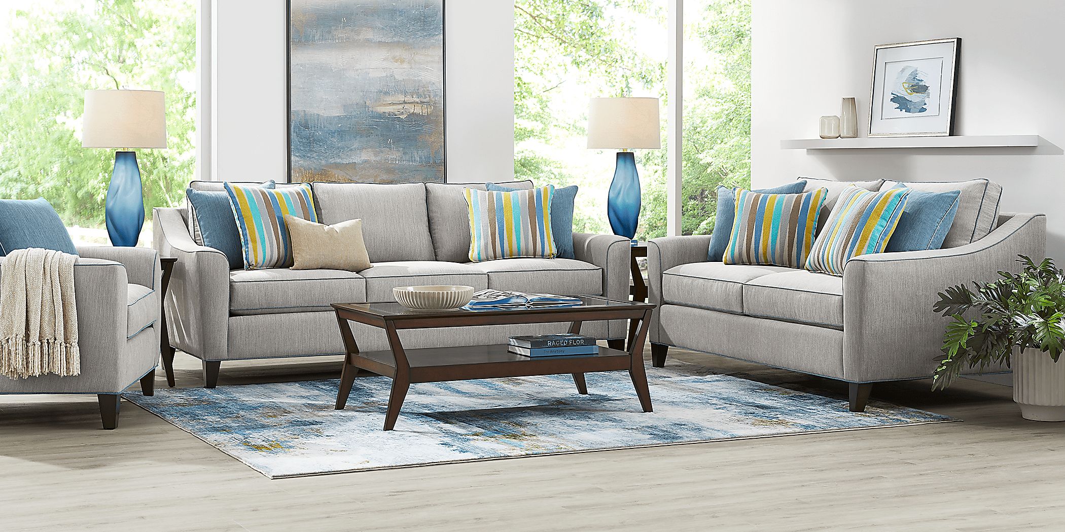 Brookhaven Gray 2 Pc Living Room