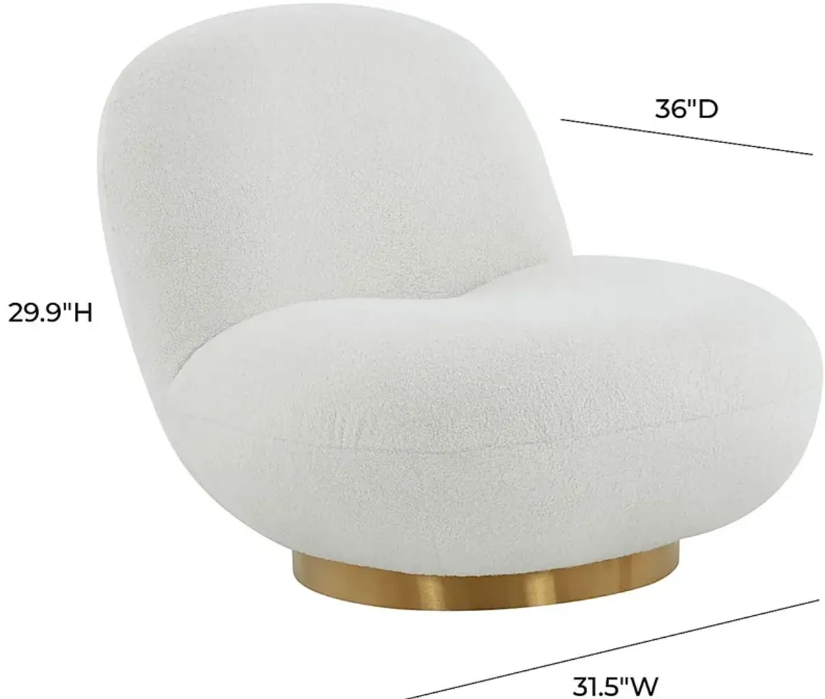 Bankshill White Accent Chair