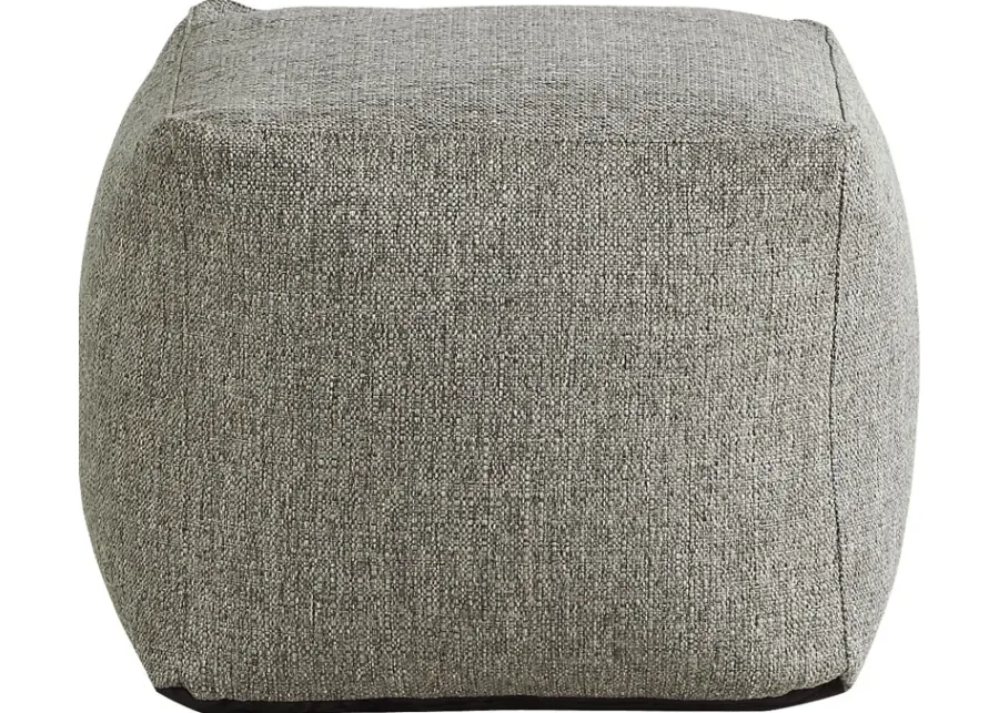 Hanover Gray Textured Accent Pouf