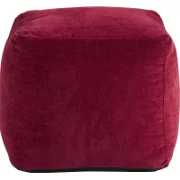 Hanover Ruby Chenille Accent Pouf