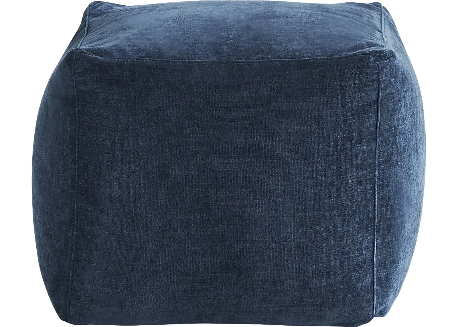 Hanover Indigo Chenille Accent Pouf