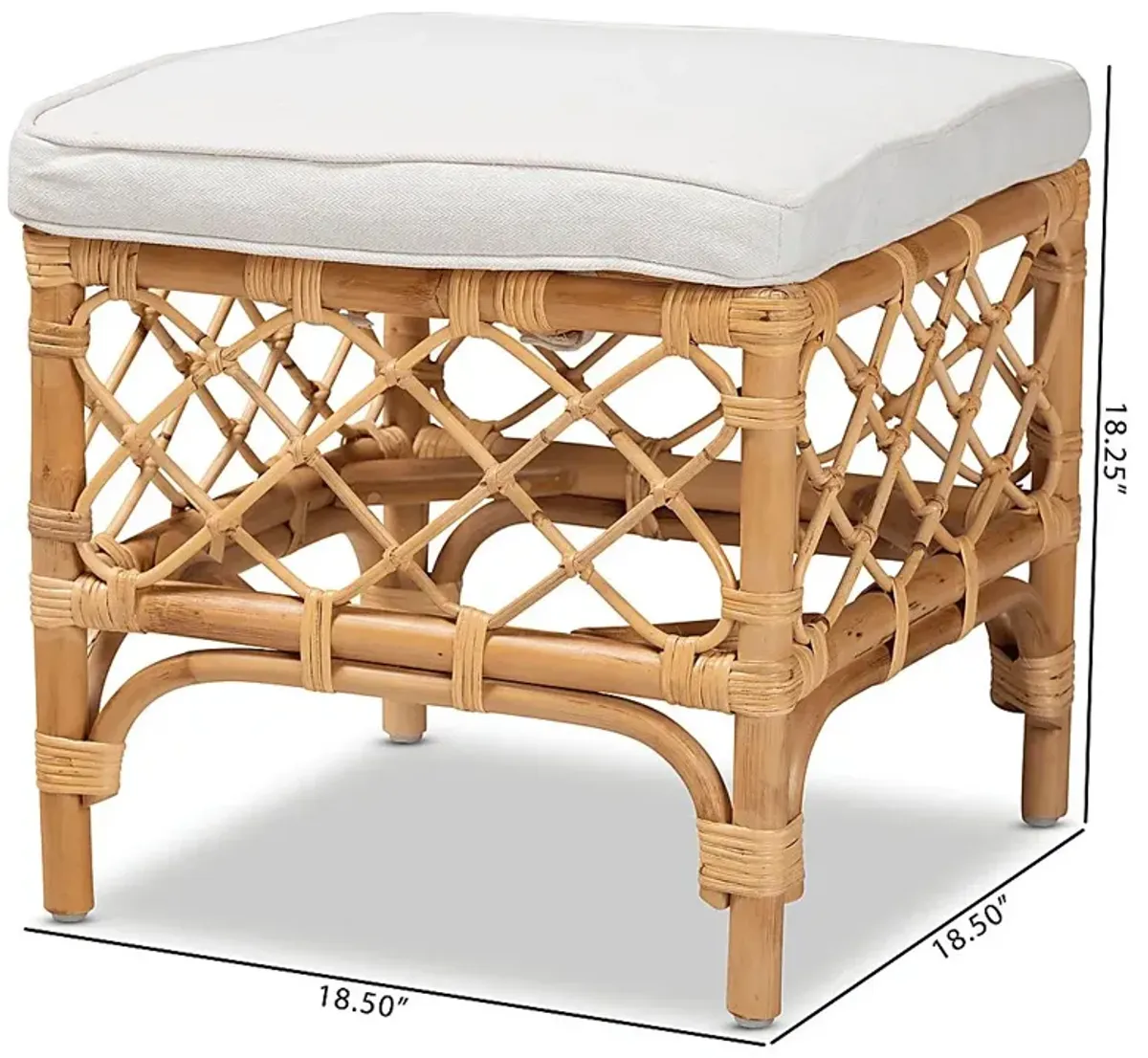 Enilan Natural Accent Ottoman