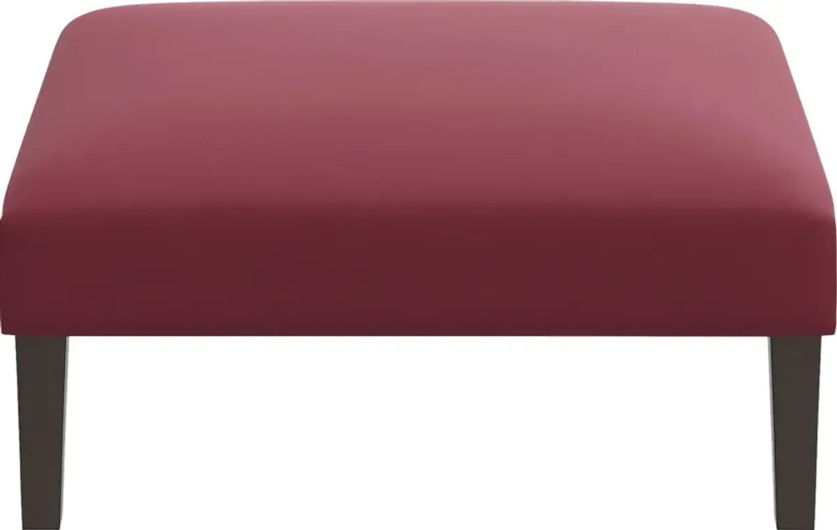 Chartiers Burgundy Ottoman