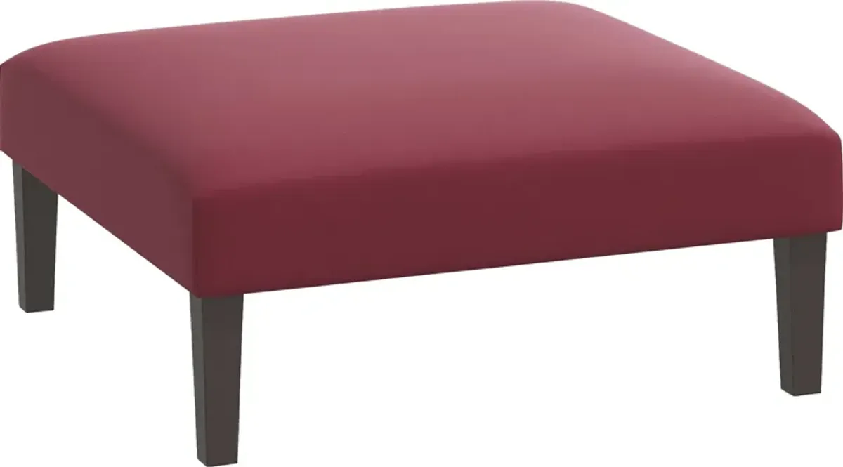 Chartiers Burgundy Ottoman