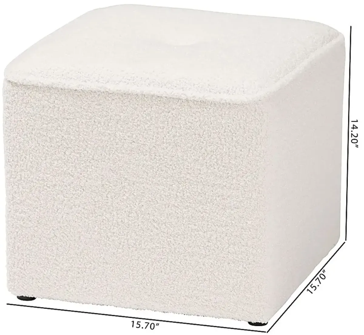 Delcie Ivory Ottoman