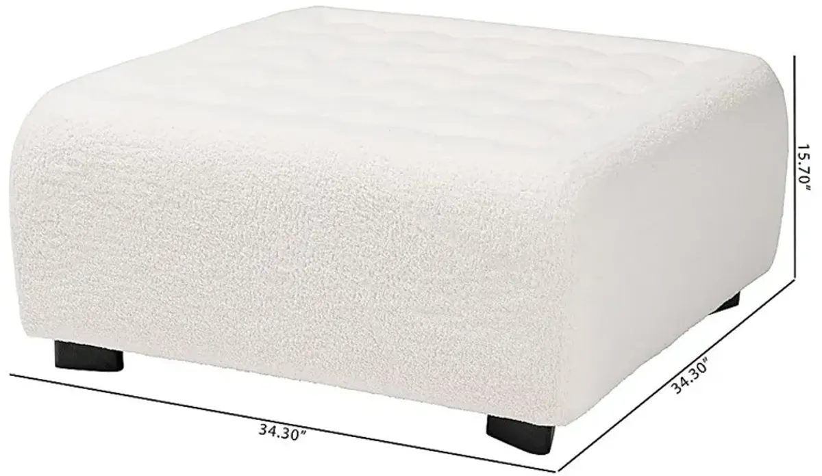 Delespine Ivory Ottoman