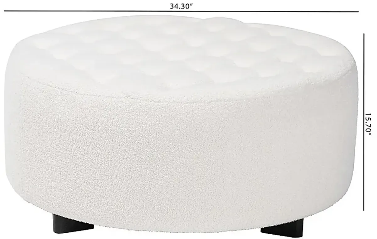 Genoply Ivory Ottoman