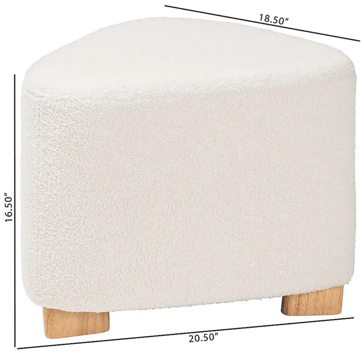 Manucy Ivory Ottoman