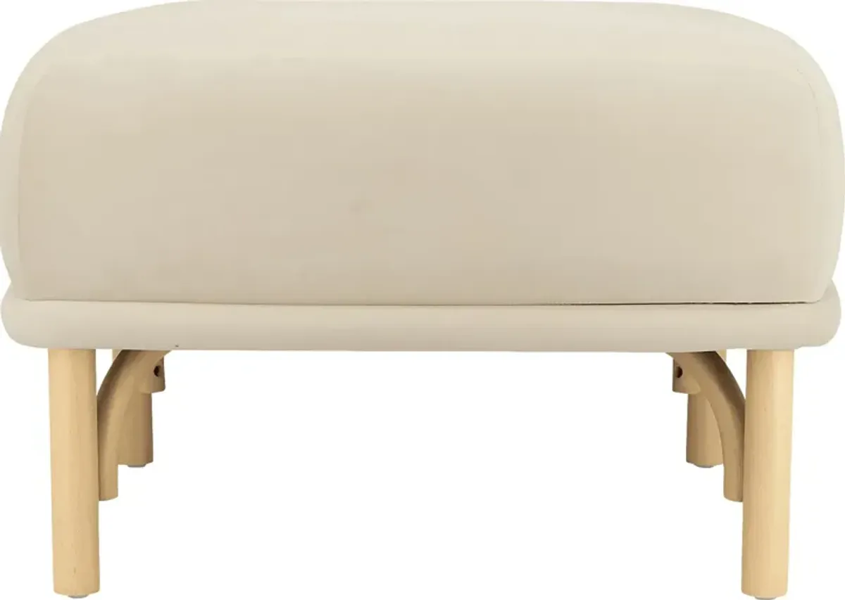 Bybee Cream Ottoman