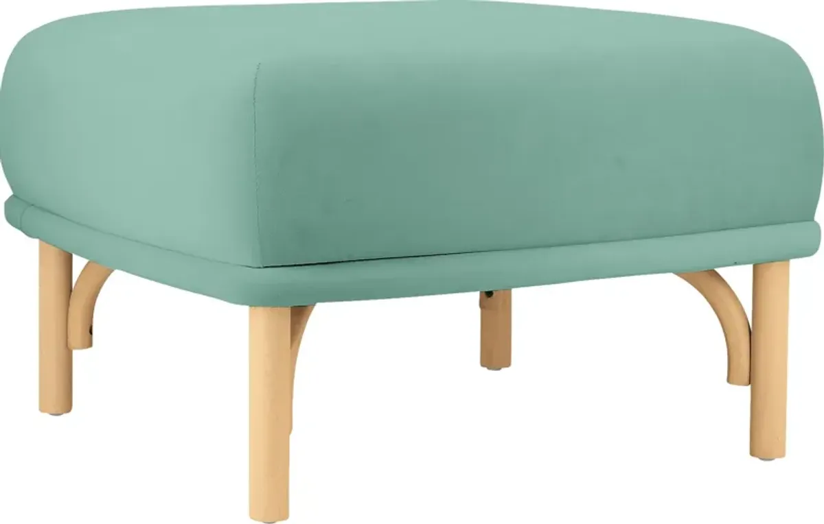 Bybee Blue Ottoman