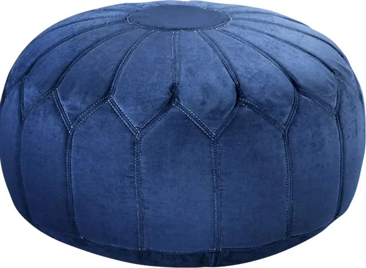 Thistlemont Blue Ottoman