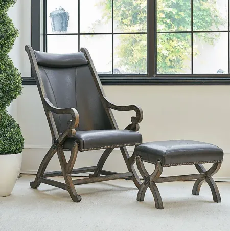 Chanticleer Gray Accent Chair & Ottoman
