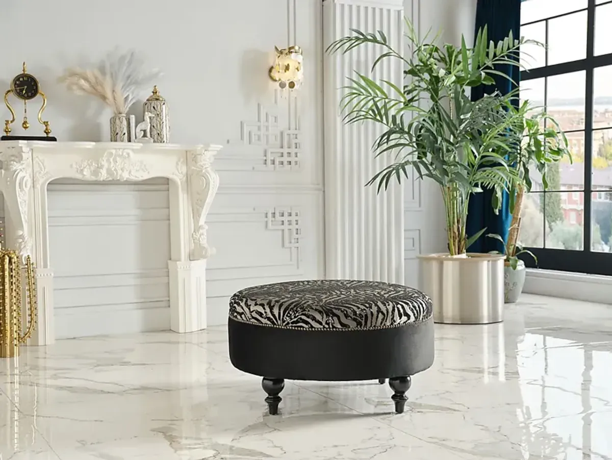 Tovito Black Accent Ottoman