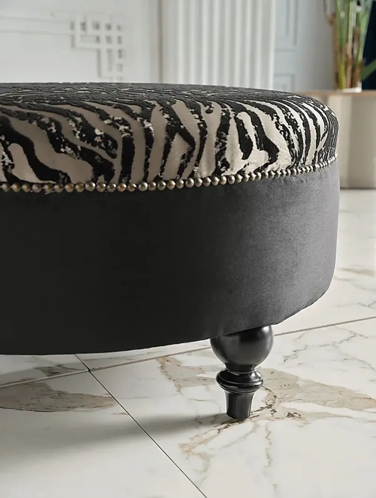 Tovito Black Accent Ottoman