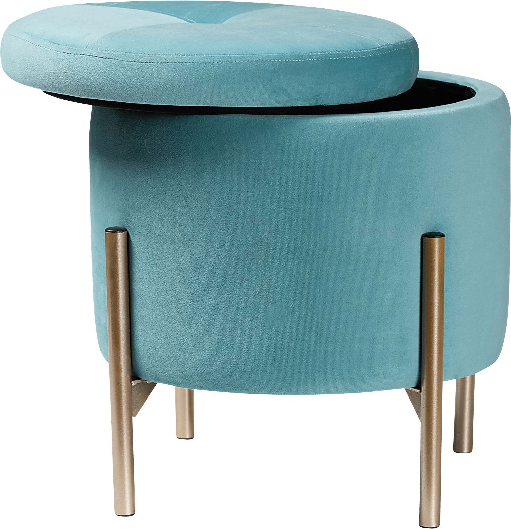 Causton Blue Ottoman