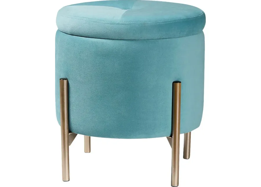 Causton Blue Ottoman