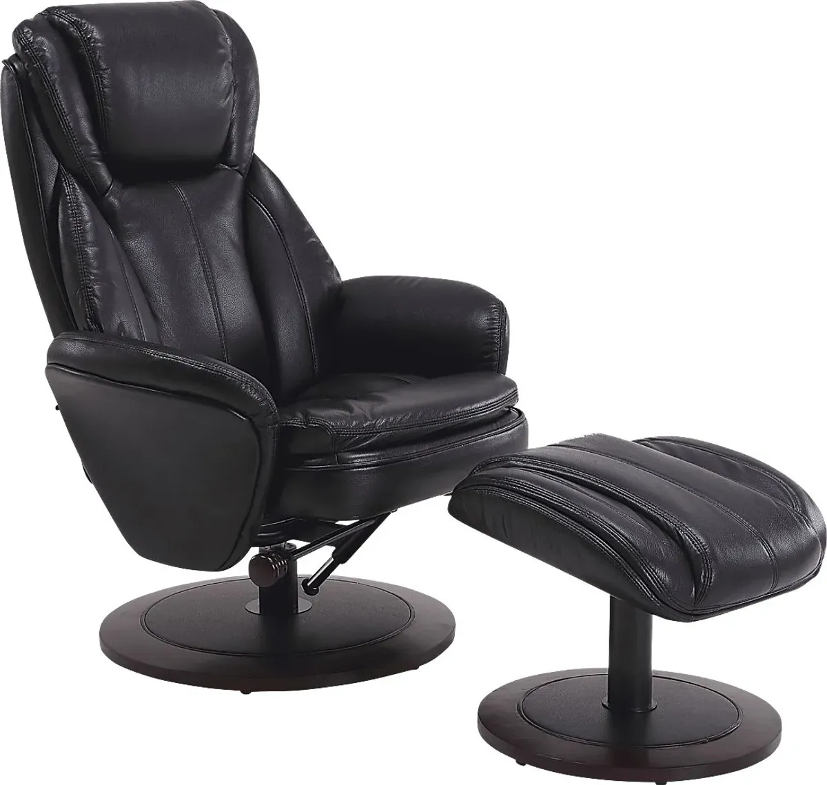 Nimblecreek Black Recliner and Ottoman