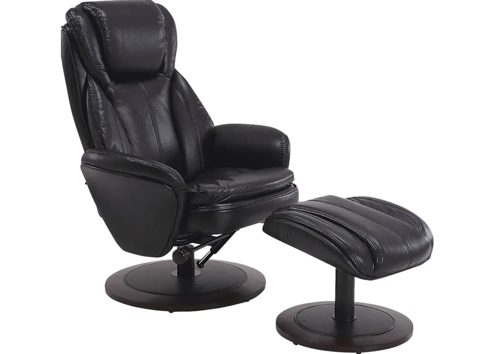 Nimblecreek Black Recliner and Ottoman