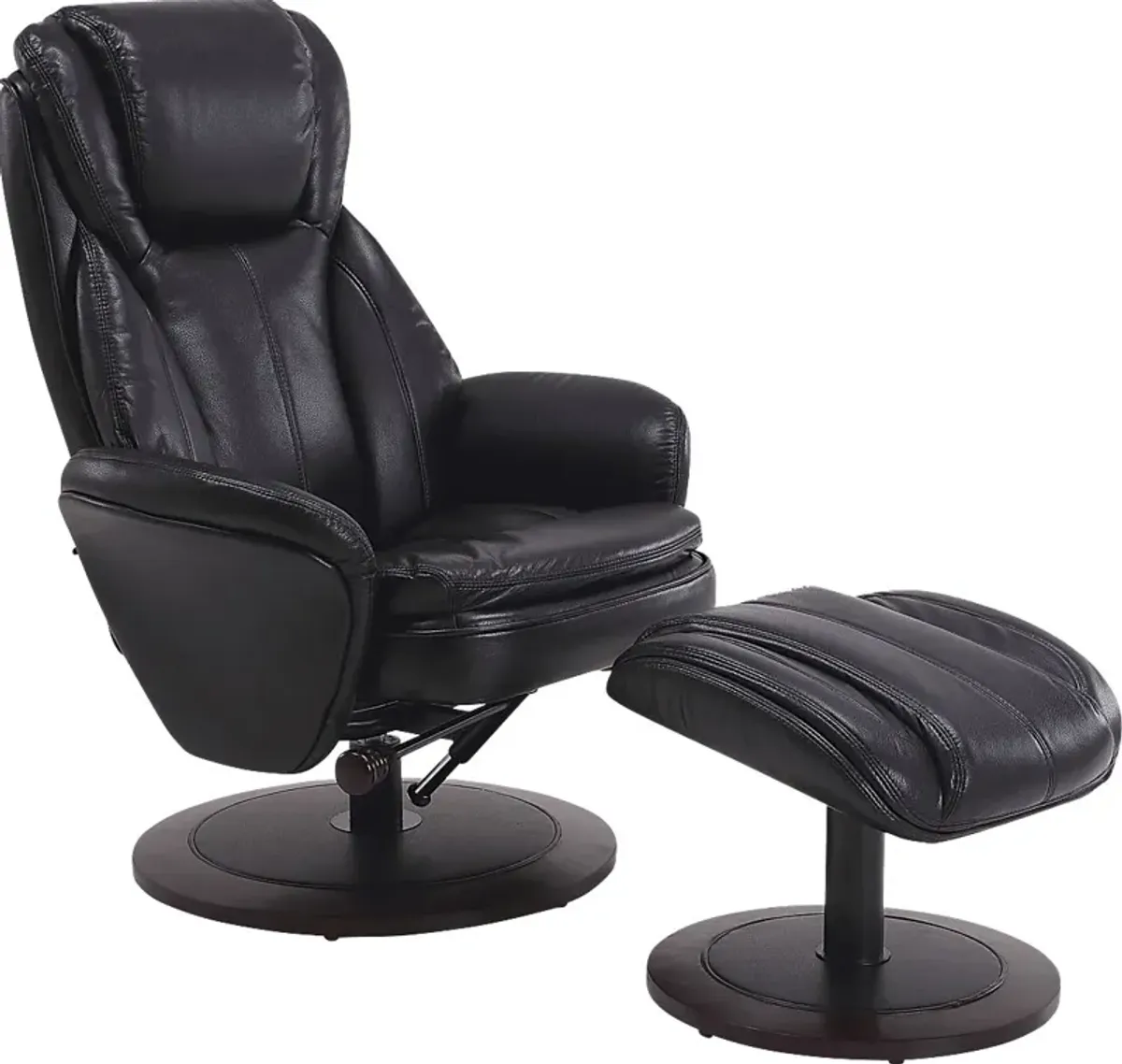 Nimblecreek Black Recliner and Ottoman